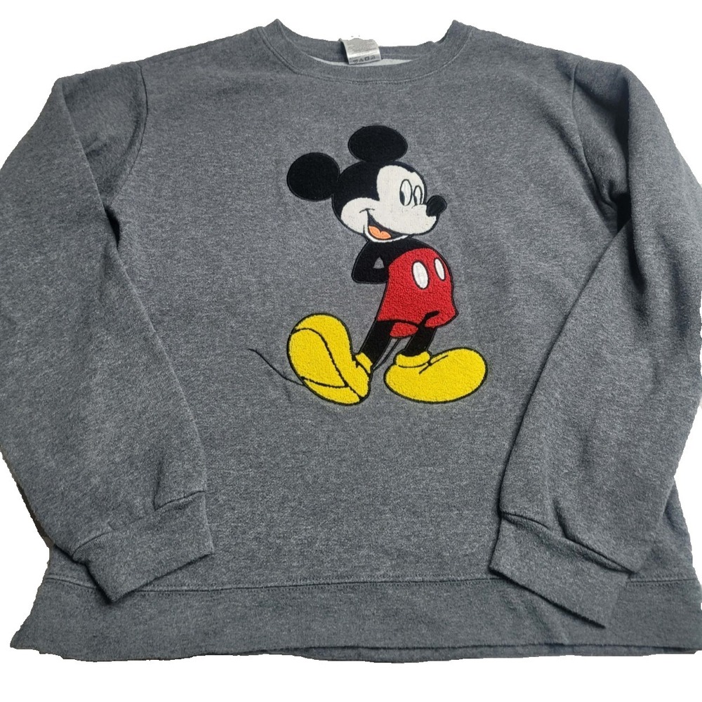 Disney Mickey Mouse Gray‎ Sweatshirt Women's Small
